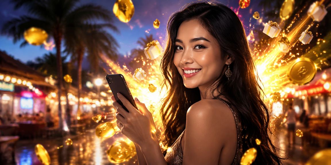 Pengguna mengakses platform casino mobile di pasar malam dengan privasi terjaga
